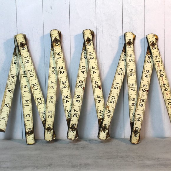 Vintage Columbia Eagle Master Quality Wood Metal Vintage Folding Hinged Ruler - Picture 1 of 5